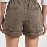 Shorts donna marroni a vita alta SH0256FA D1G04E50DZ MARANT ETOILE 