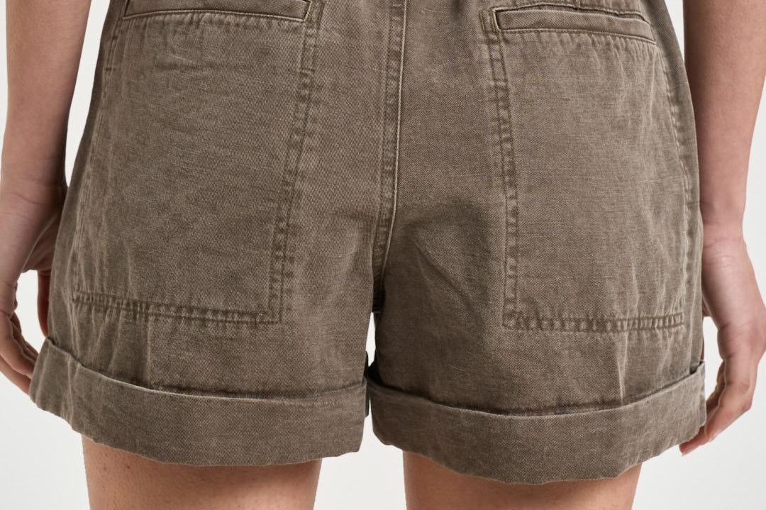 Shorts donna marroni a vita alta SH0256FA D1G04E50DZ MARANT ETOILE 