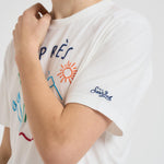 T-shirt uomo girocollo panna con ricamo ARNOTTWM APR10EMB MC2 SAINT BARTH 