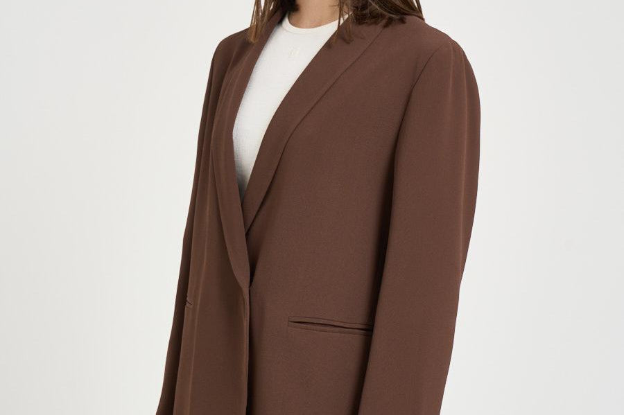 Giacca donna doppiopetto marrone 6B1044 N8029641 MONTEDORO 