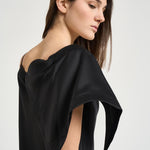 Abito donna midi asimmetrico nero THIANA BLA0126S IRO 