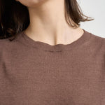 T-shirt donna in maglia tortora 850304 ZA492Z3560 ZANONE 