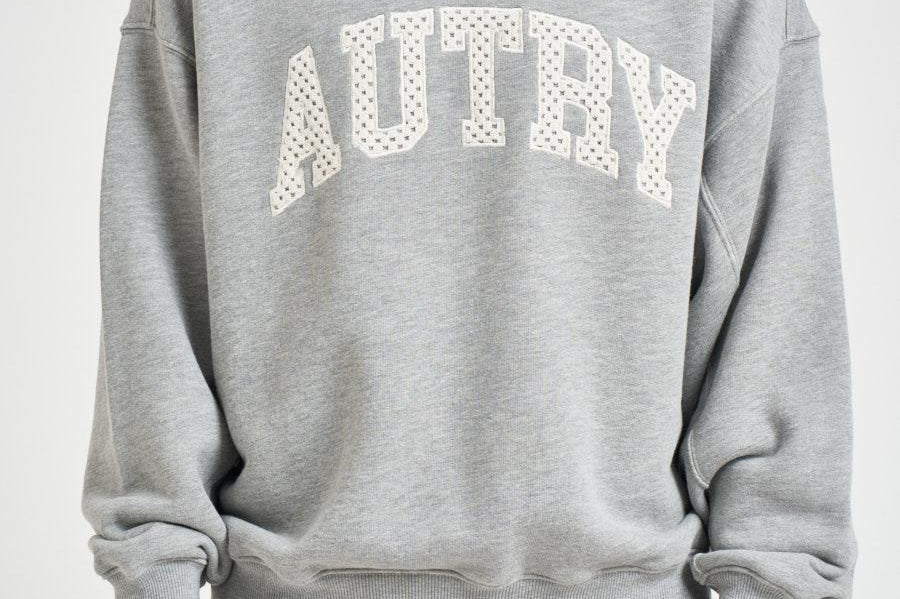 Felpa uomo girocollo grigia SWPX 036D AUTRY 