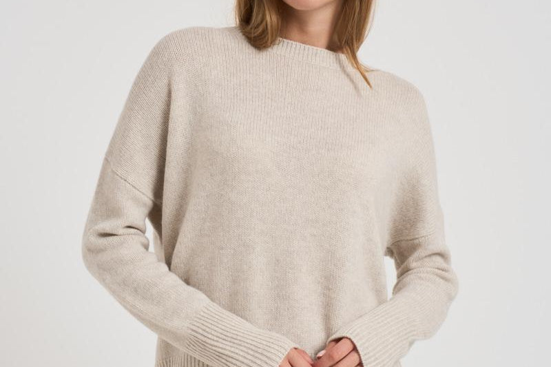 Maglione girocollo donna in cashmere 201726 OYSTER LISA YANG 