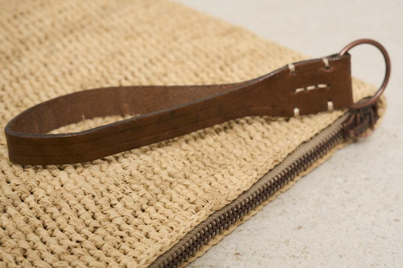 Pochette donna Ampy in rafia chiara AMPY TEA IBELIV 