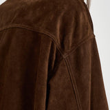 Camicia donna in suede marrone S1177 306 BAZAR DELUXE 