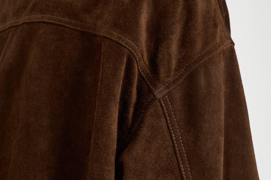 Camicia donna in suede marrone S1177 306 BAZAR DELUXE 