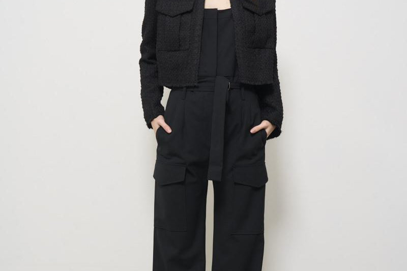 Giacca donna cropped nera SINAME BLACK IRO 
