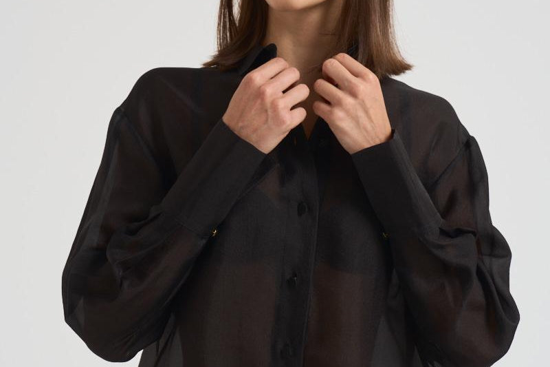 Camicia donna trasparente nera. 14096 8003NERO FORTE FORTE 