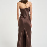 Abito donna satinato marrone 14555 3093 FORTE FORTE 