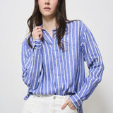 Camicia donna a righe blu 211935130 005 RALPH LAUREN 