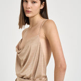 Tuta donna lunga dorata TM190153B GOLD THE ANDAMANE 