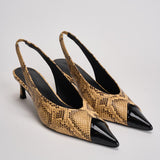 Slingback donna in pelle pitonata 1159843091 JOJOBA3091 ROTATE 