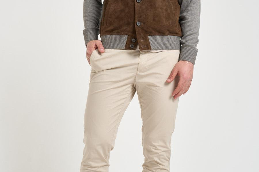 Giubbotto uomo in suede e tessuto MORRIS SUEDE626 THE JACK LEATHERS 