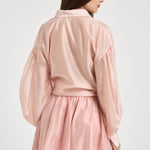 Camicia donna con strass rosa 16147 PINK ACTUALEE 