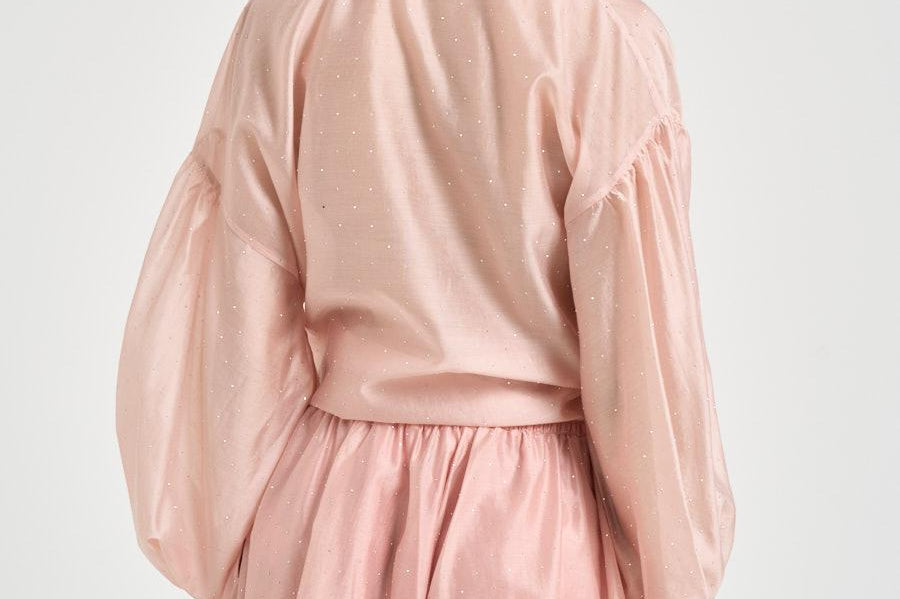 Camicia donna con strass rosa 16147 PINK ACTUALEE 