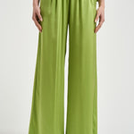 Pantalone donna in seta verde brillante 14582 6028 FORTE FORTE 