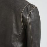 Giubbotto uomo chiodo in pelle nero GMP00297 P00064790100 GOLDEN GOOSE 