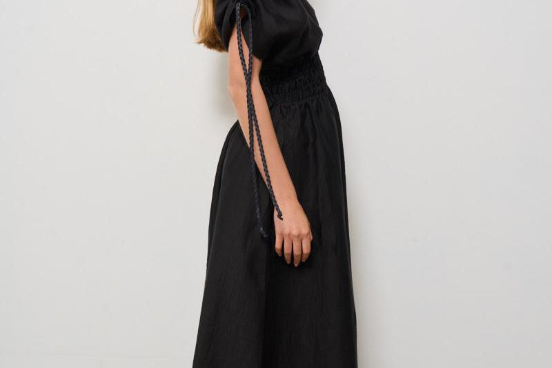Abito donna lungo nero AD2613O 2002 ALPHA STUDIO 