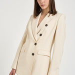 Giacca donna doppiopetto burro 106924 A2W6C00 PINKO 