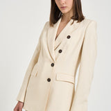Giacca donna doppiopetto burro 106924 A2W6C00 PINKO 