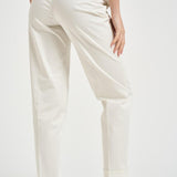 Pantalone donna con risvolto avorio ALICE LONG CRSILKWHITE BERWICH 
