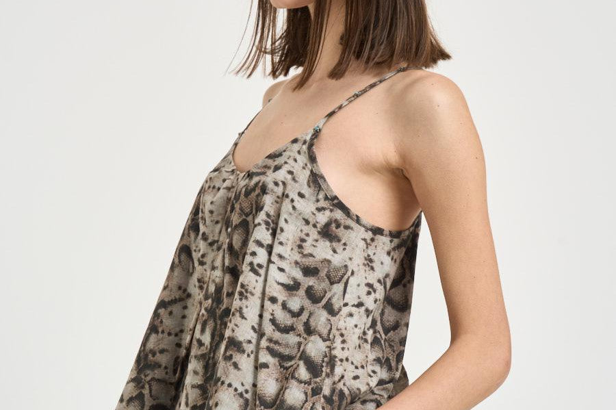 Top donna con stampa animalier marrone 106868 A3APCZ9 PINKO 