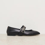 Ballerina donna Uma Eyelet nera con borchie RKLS08FL159 BLACK AEYDE 