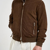 Giubbotto uomo in pelle marrone QUENTIN SUEDE85 THE JACK LEATHERS 