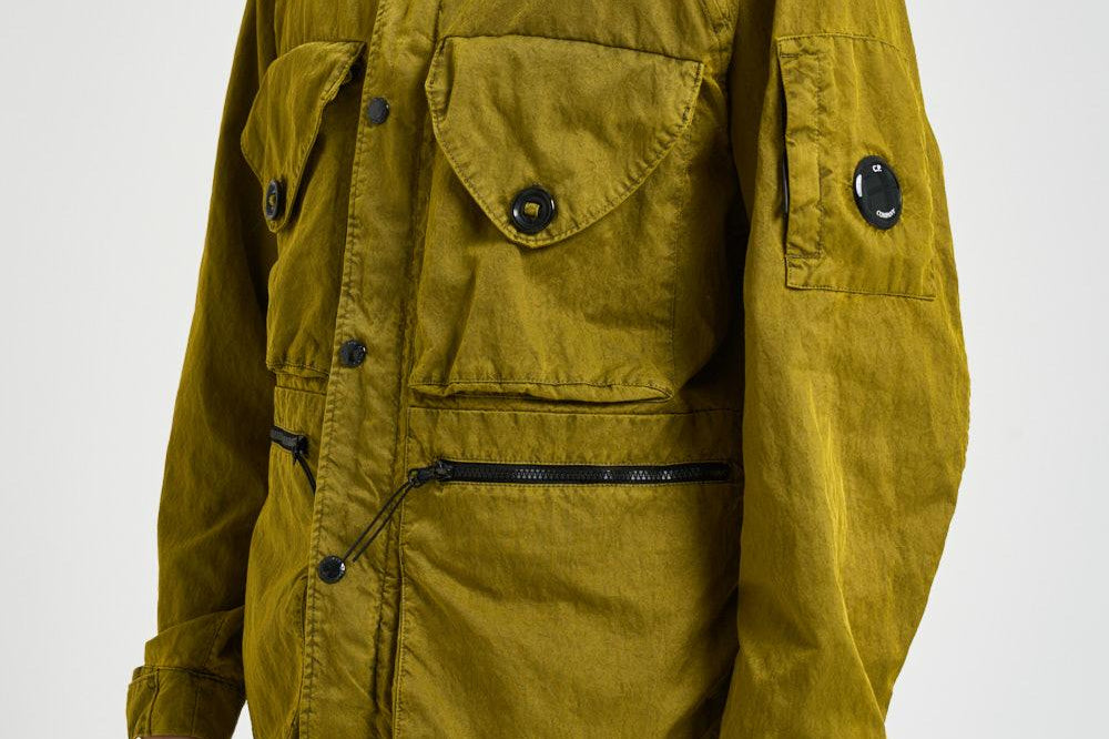 Giubbotto uomo con cappuccio verde OW072A 246 C.P. COMPANY 