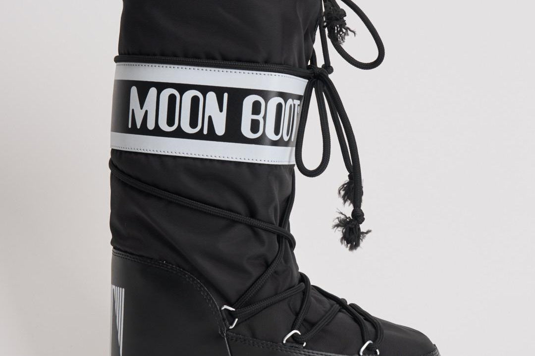 Stivale donna da neve alto in nylon nero 1400440 N001BLACK MOON BOOT 