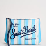 Pochette donna Aline a righe azzurra e bianca ALINE 00925L MC2 SAINT BARTH 