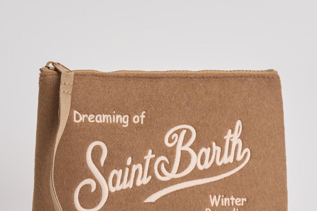 Pochette donna Aline beige ALINEFELT 19EMB MC2 SAINT BARTH 