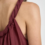 Top donna con torchon intrecciato bordeaux S6SI02 D57 SEMICOUTURE 