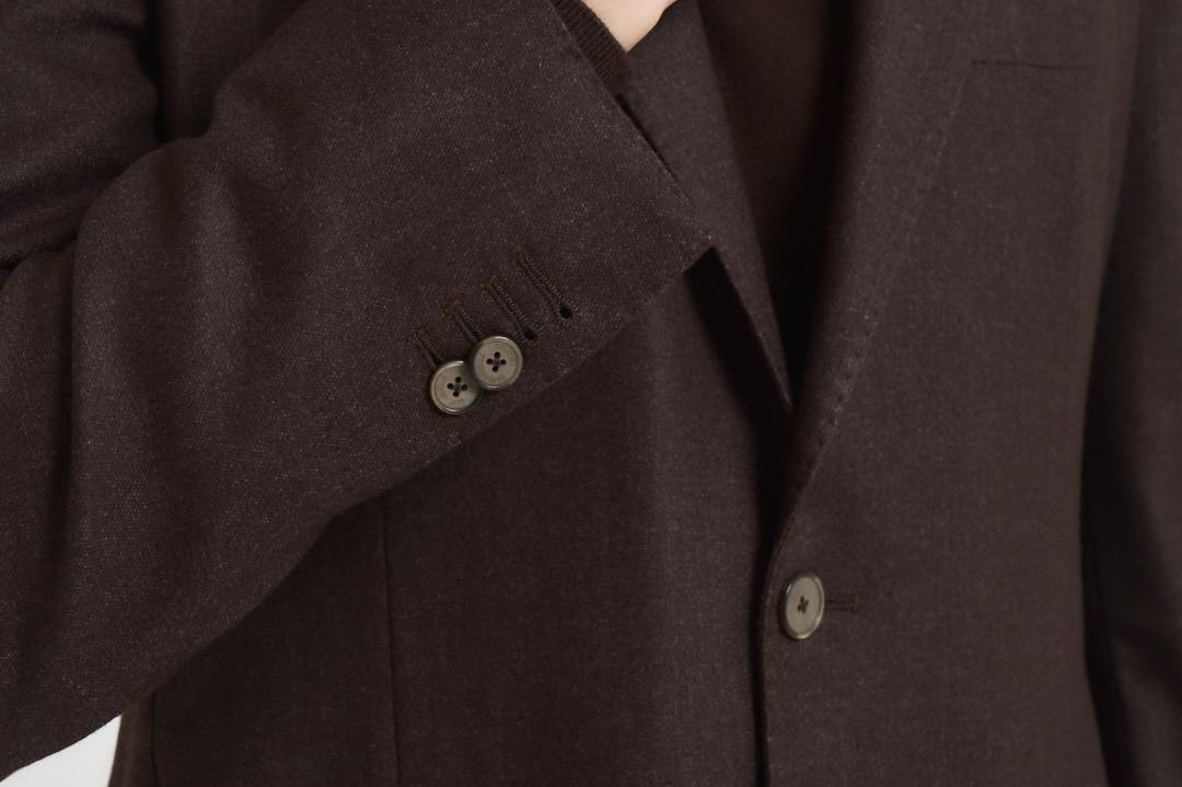 Giacca uomo monopetto marrone GL7297MF 293858F SANTANIELLO 