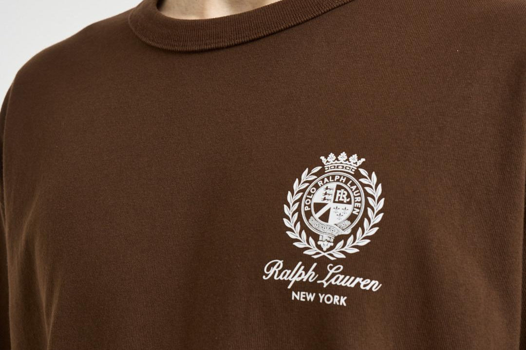 T-shirt uomo girocollo marrone 710A13265 004 RALPH LAUREN 