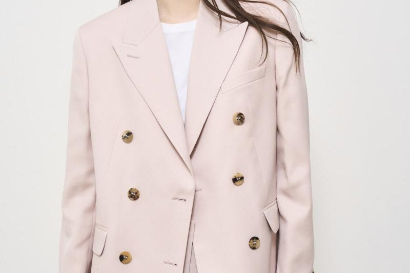 Blazer donna doppiopetto rosa GWP00829 P00196525235 GOLDEN GOOSE 