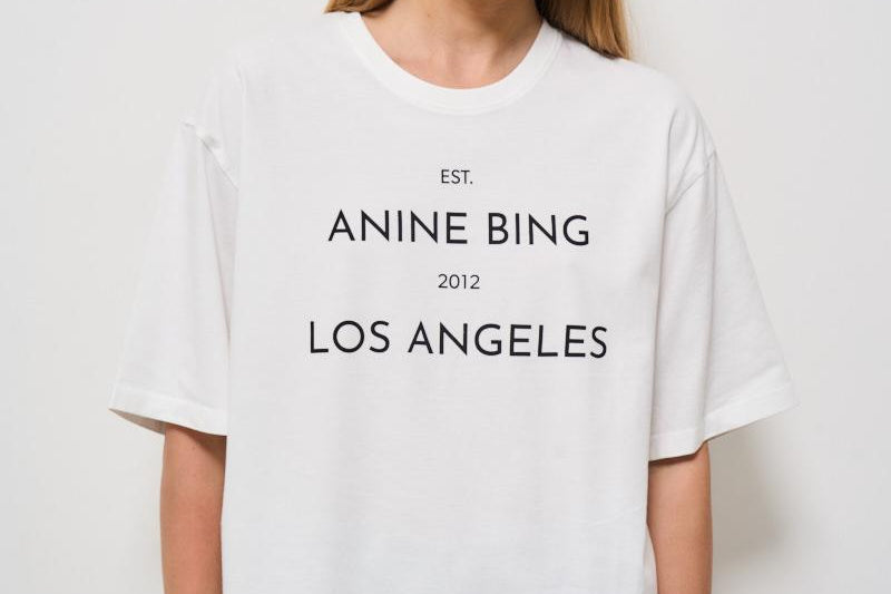 T-shirt donna Rudy girocollo bianca 11037 IVY1 ANINE BING 