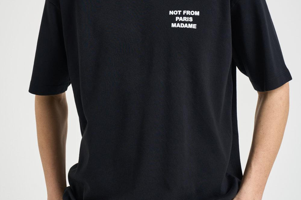 T-shirt uomo girocollo nera TS203 CO002BL DROLE DE MONSIEUR 