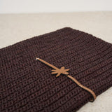 Clutch donna in rafia marrone V7.4AF CHOCOLATE MANEBI' 