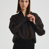 Camicia donna trasparente nera. 14096 8003NERO FORTE FORTE 