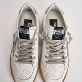 Sneakers donna Ball Star bianca glitter argento GWF00117 F00377311325 GOLDEN GOOSE 