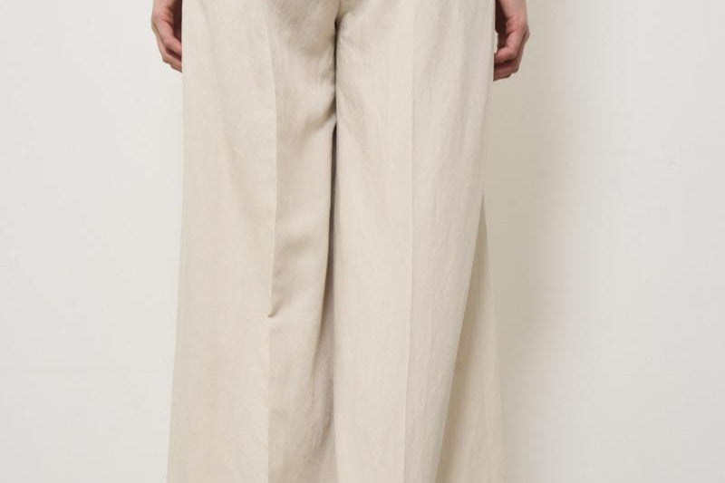 Pantalone donna beige palazzo NINA UB1754CHALK BERWICH 