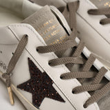Sneakers donna Super Star bianche e glitter marroni GWF00101 F00812212386 GOLDEN GOOSE 