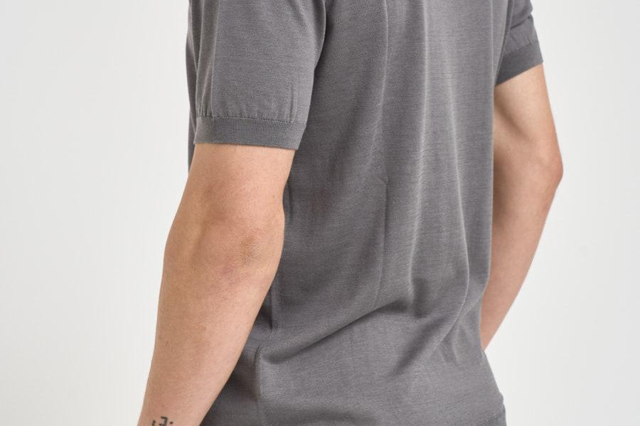 Polo uomo in maglia grigio 300423 701 KANGRA 