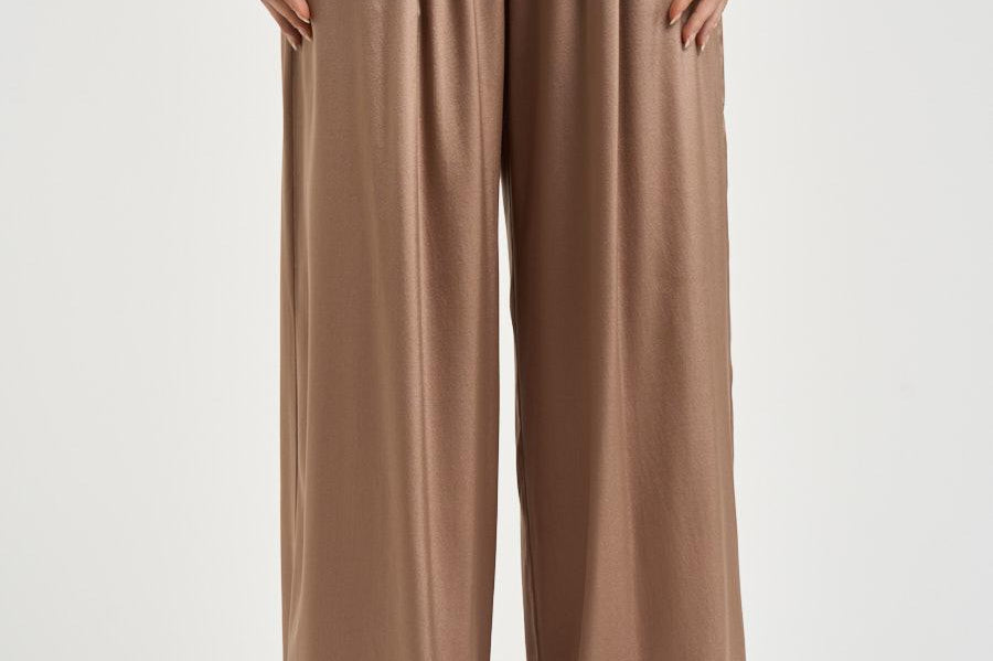 Pantalone donna in seta bronzo brillante 14582 3002 FORTE FORTE 