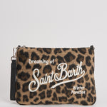 Pochette donna Parisienne in misto lana leopardata PARISIENNE FTLEO18 MC2 SAINT BARTH 