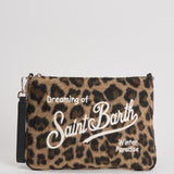 Pochette donna Parisienne in misto lana leopardata PARISIENNE FTLEO18 MC2 SAINT BARTH 