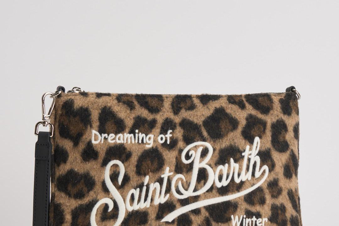 Pochette donna Parisienne in misto lana leopardata PARISIENNE FTLEO18 MC2 SAINT BARTH 