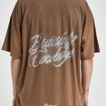 T-shirt uomo con stampa marrone 100592 16DUSTYBROWN REPRESENT 